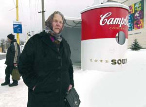 andy warhol cambell's soupe bus station